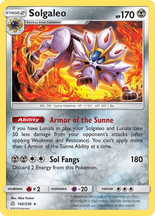 [PKM] Solgaleo (142/236) [Sun & Moon: Cosmic Eclipse]