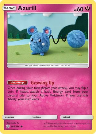 [PKM-C] Azurill (146/236) [Sun & Moon: Cosmic Eclipse]