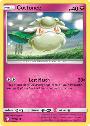 [PKM] Cottonee (147/236) [Sun & Moon: Cosmic Eclipse]