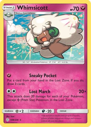 [PKM] Whimsicott (148/236) [Sun & Moon: Cosmic Eclipse]