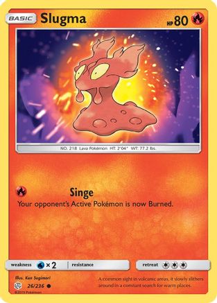[PKM] Slugma (26/236) [Sun & Moon: Cosmic Eclipse]