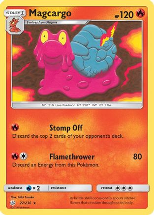 [PKM] Magcargo (27/236) [Sun & Moon: Cosmic Eclipse]