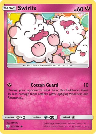 [PKM] Swirlix (153/236) [Sun & Moon: Cosmic Eclipse]