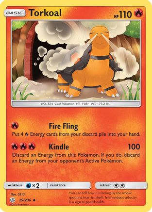 [PKM] Torkoal (29/236) [Sun & Moon: Cosmic Eclipse]