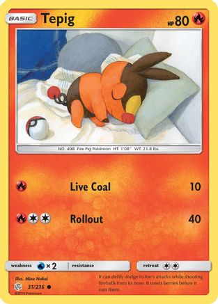 [PKM] Tepig (31/236) [Sun & Moon: Cosmic Eclipse]