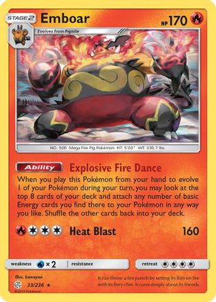 [PKM] Emboar (33/236) [Sun & Moon: Cosmic Eclipse]