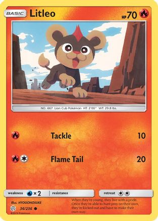 [PKM] Litleo (36/236) [Sun & Moon: Cosmic Eclipse]