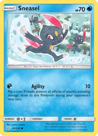 [PKM] Sneasel (43/236) [Sun & Moon: Cosmic Eclipse]