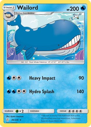 [PKM] Wailord (46/236) [Sun & Moon: Cosmic Eclipse]