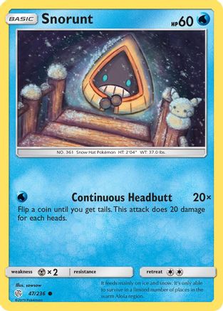 [PKM] Snorunt (47/236) [Sun & Moon: Cosmic Eclipse]