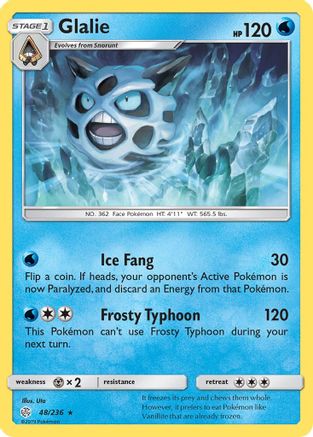 [PKM] Glalie (48/236) [Sun & Moon: Cosmic Eclipse]