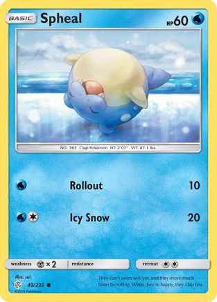 [PKM] Spheal (49/236) [Sun & Moon: Cosmic Eclipse]