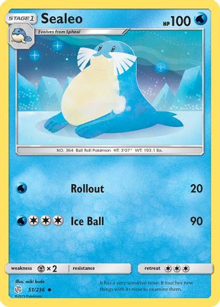 [PKM] Sealeo (51/236) [Sun & Moon: Cosmic Eclipse]