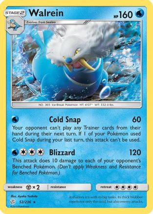 [PKM] Walrein (52/236) [Sun & Moon: Cosmic Eclipse]