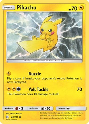 [PKM-C] Pikachu (66/236) [Sun & Moon: Cosmic Eclipse]