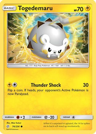 [PKM] Togedemaru (74/236) [Sun & Moon: Cosmic Eclipse]