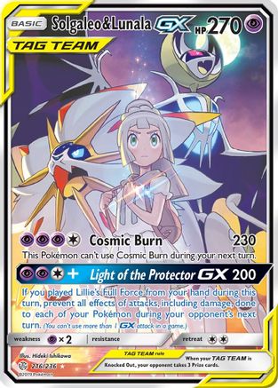 [PKM] Solgaleo & Lunala GX (216/236) [Sun & Moon: Cosmic Eclipse]