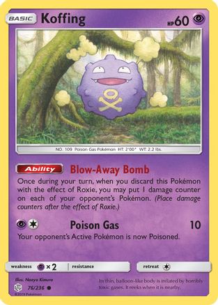 [PKM-C] Koffing (76/236) [Sun & Moon: Cosmic Eclipse]