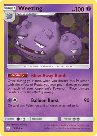 [PKM] Weezing (77/236) [Sun & Moon: Cosmic Eclipse]