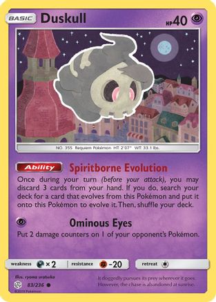 [PKM] Duskull (83/236) [Sun & Moon: Cosmic Eclipse]