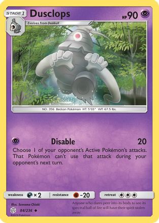 [PKM] Dusclops (84/236) [Sun & Moon: Cosmic Eclipse]