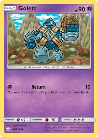 [PKM] Golett (89/236) [Sun & Moon: Cosmic Eclipse]