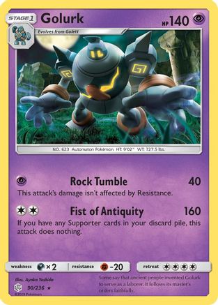 [PKM] Golurk (90/236) [Sun & Moon: Cosmic Eclipse]