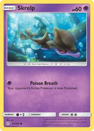 [PKM] Skrelp (91/236) [Sun & Moon: Cosmic Eclipse]