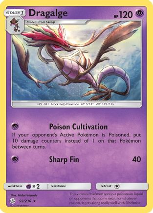 [PKM] Dragalge (92/236) [Sun & Moon: Cosmic Eclipse]