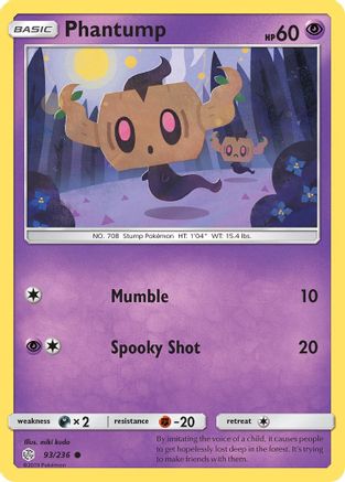 [PKM] Phantump (93/236) [Sun & Moon: Cosmic Eclipse]