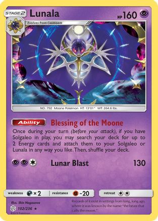 [PKM-R] Lunala (102/236) [Sun & Moon: Cosmic Eclipse]