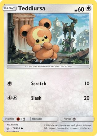 [PKM] Teddiursa (171/236) [Sun & Moon: Cosmic Eclipse]