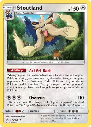 [PKM] Stoutland (176/236) [Sun & Moon: Cosmic Eclipse]