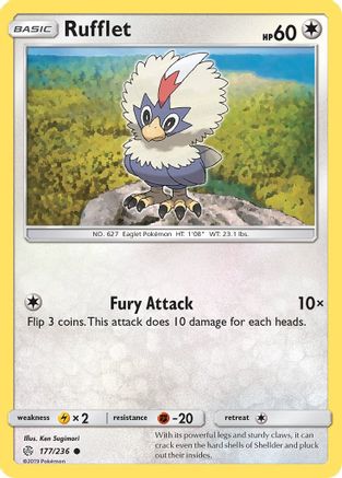 [PKM] Rufflet (177/236) [Sun & Moon: Cosmic Eclipse]
