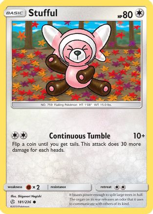 [PKM] Stufful (181/236) [Sun & Moon: Cosmic Eclipse]