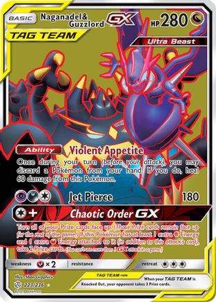 [PKM] Naganadel & Guzzlord GX (223/236) [Sun & Moon: Cosmic Eclipse]