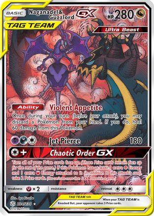[PKM] Naganadel & Guzzlord GX (224/236) [Sun & Moon: Cosmic Eclipse]