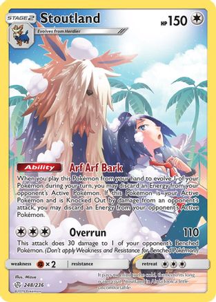 [PKM] Stoutland (248/236) [Sun & Moon: Cosmic Eclipse]
