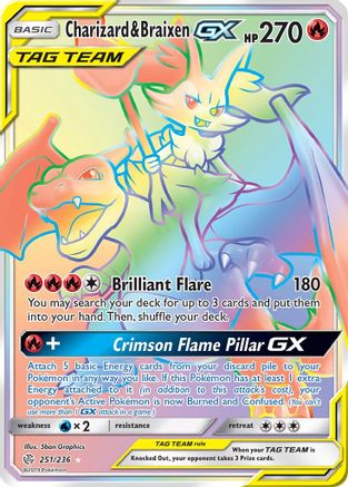 [PKM] Charizard & Braixen GX (251/236) [Sun & Moon: Cosmic Eclipse]