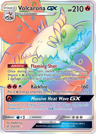 [PKM-R] Volcarona GX (252/236) [Sun & Moon: Cosmic Eclipse]