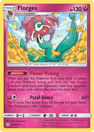 [PKM] Florges (152/236) [Sun & Moon: Cosmic Eclipse]