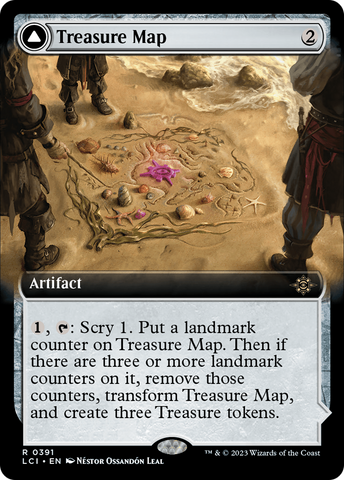 {@R} Treasure Map // Treasure Cove (Extended Art) [The Lost Caverns of Ixalan][LCI 391]