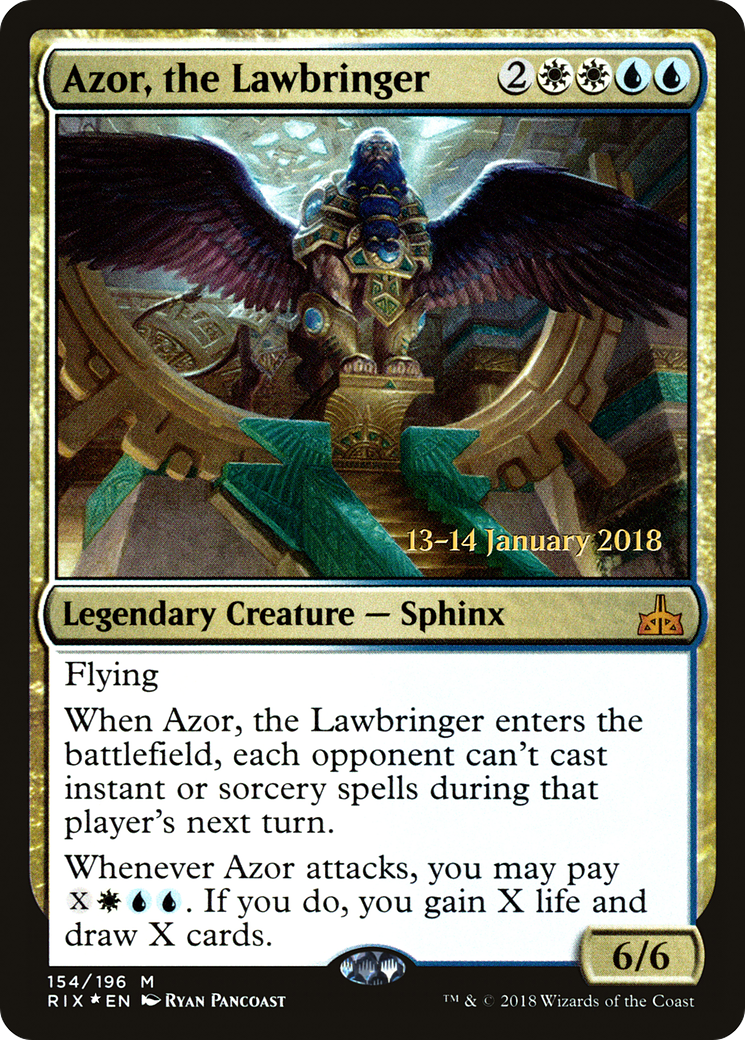 {R} Azor, the Lawbringer [Rivals of Ixalan Prerelease Promos][PR RIX 154] - Misty Mountain Games