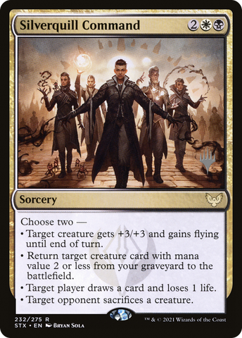 {R} Silverquill Command (Promo Pack) [Strixhaven: School of Mages Promos][PP STX 232]