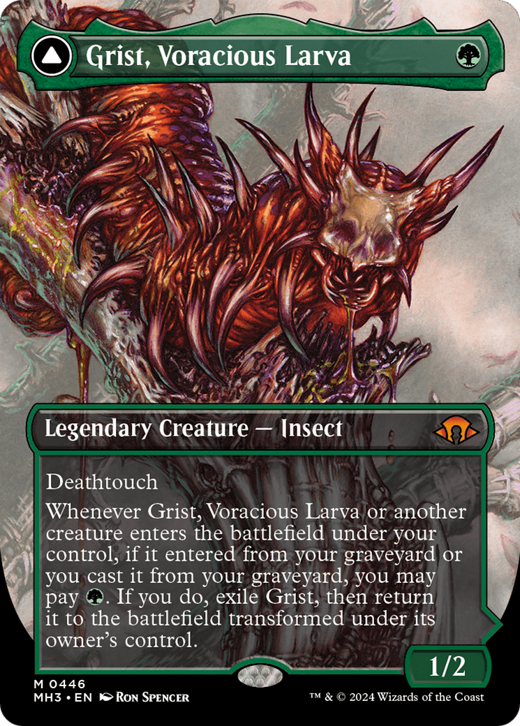 {R} Grist, Voracious Larva // Grist, the Plague Swarm (Borderless) [Modern Horizons 3][MH3 446]