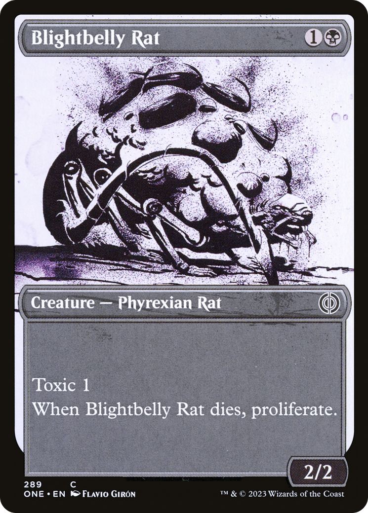 {C} Blightbelly Rat (Showcase Ichor) [Phyrexia: All Will Be One][ONE 289]