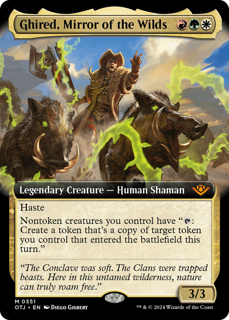 {@R} Ghired, Mirror of the Wilds (Extended Art) [Outlaws of Thunder Junction][OTJ 351]