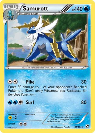 [PKM] Samurott (31/114) (Theme Deck Exclusive) [Black & White: Base Set]