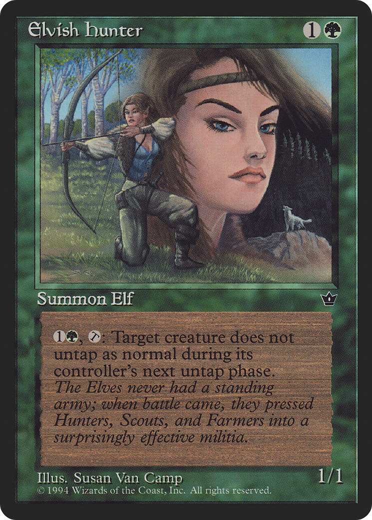 {C} Elvish Hunter (Susan Van Camp) [Fallen Empires][FEM 67C]
