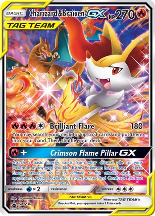 [PKM] Charizard & Braixen GX (SM230) [Sun & Moon: Black Star Promos]